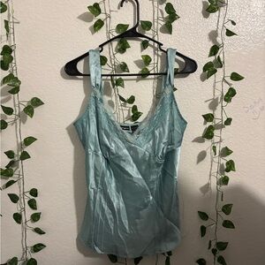 Light Blue Satin Camisole Top